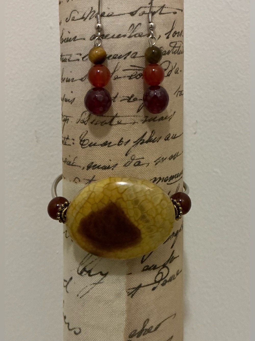 Woman’s Bracelet and Tiger Eye Earrings Bundle